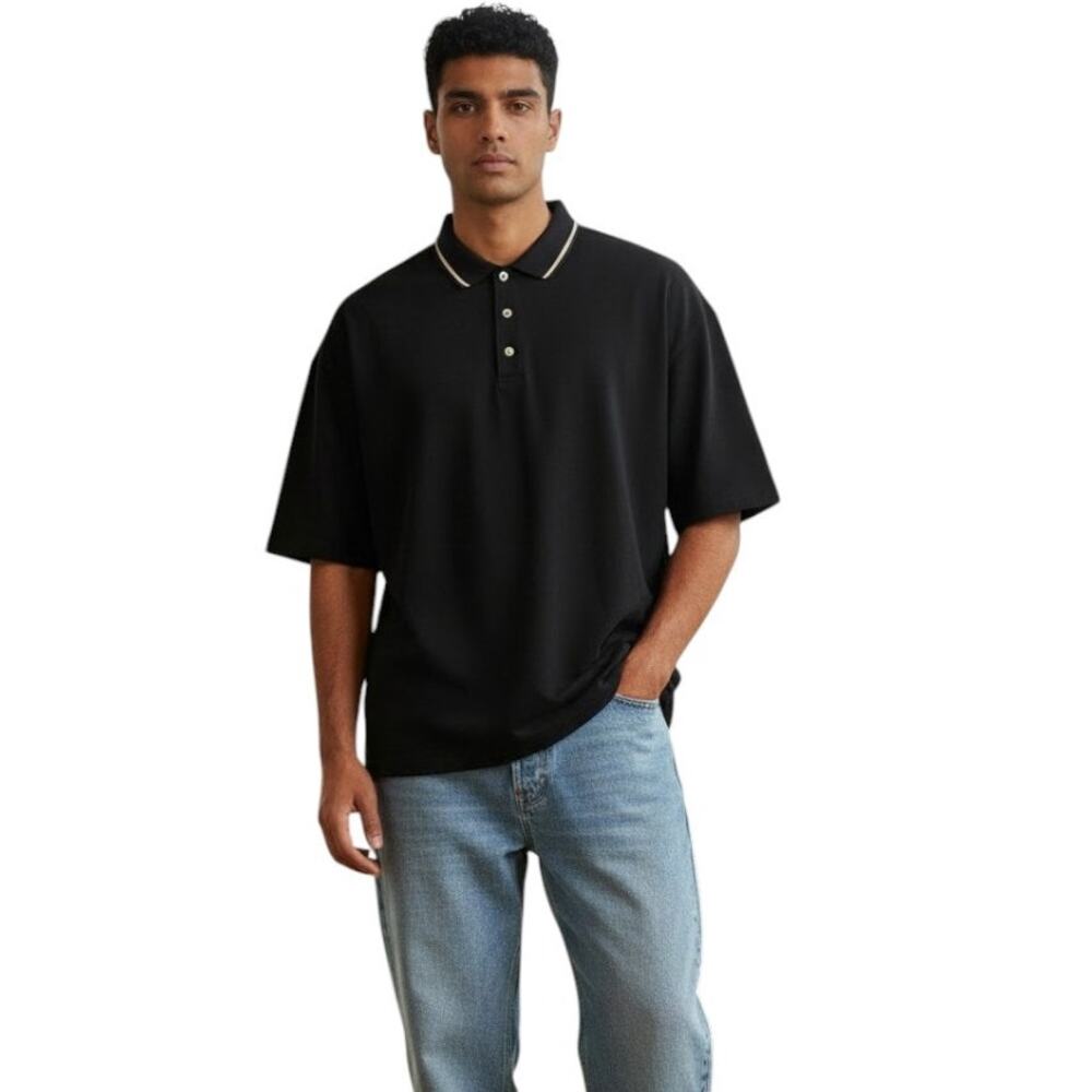 Ashworth Men's Polo, Black, Size XL